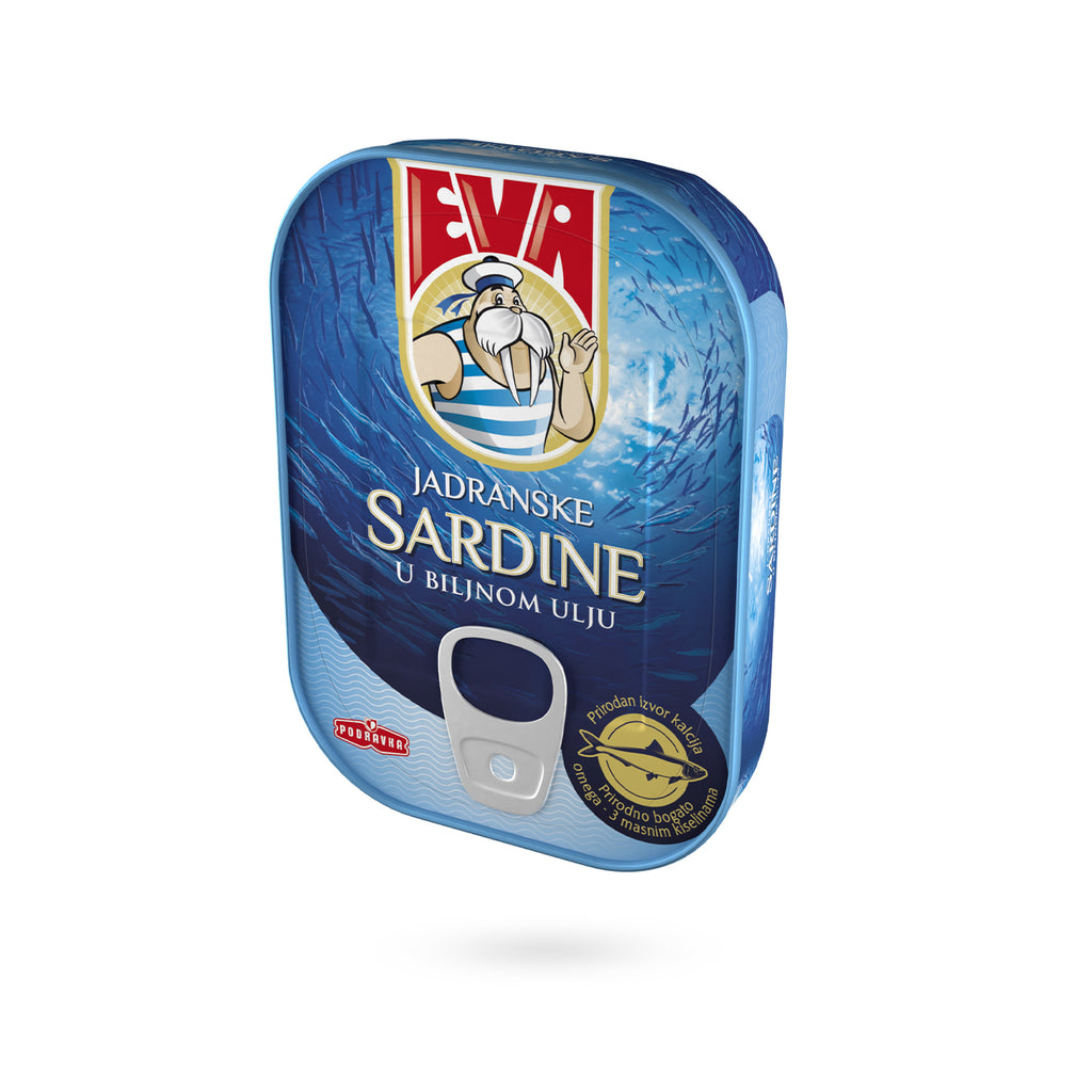 Sardinen aus der Adria mit Pflanzenöl von Podravka in der 115g Konserve