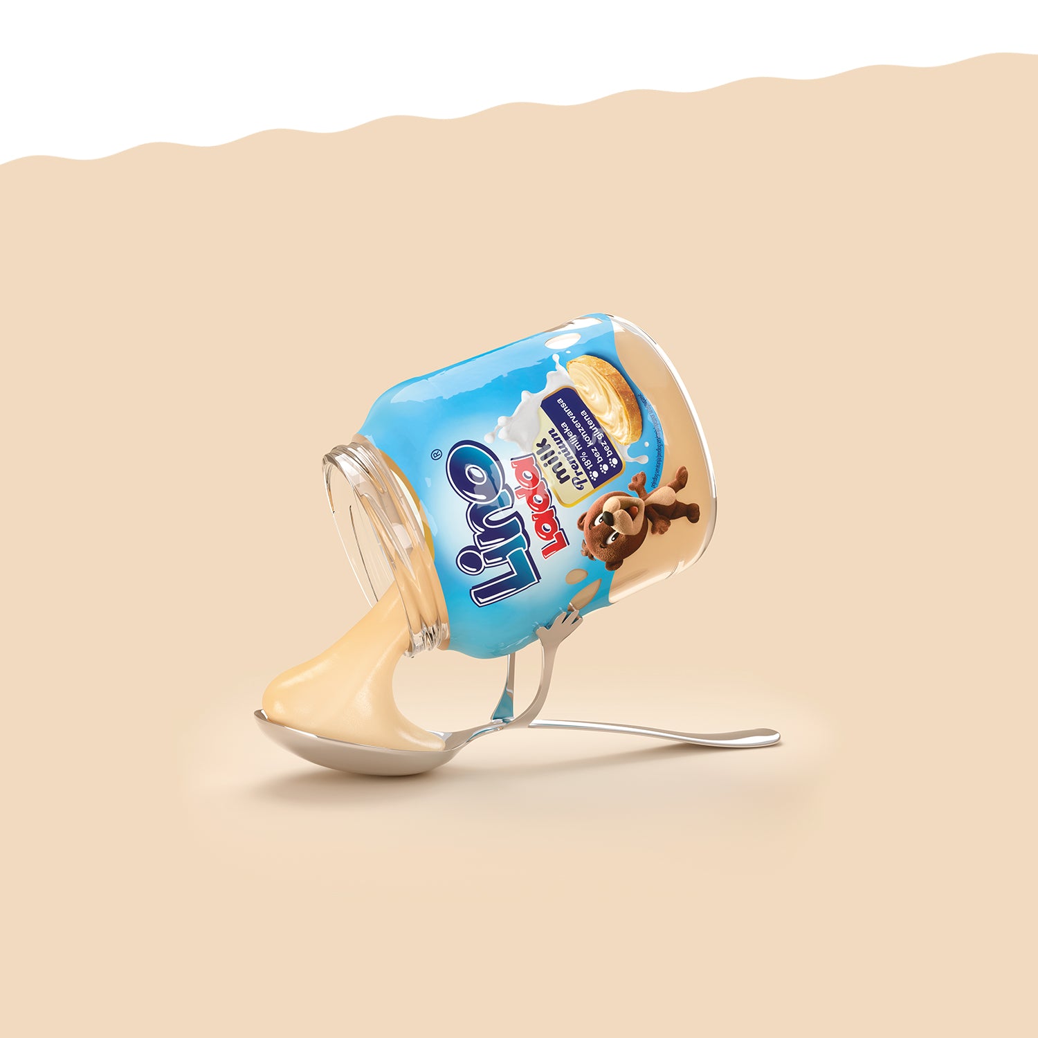 Lino Lada Milch und Haselnuss Creme, 350g Glas