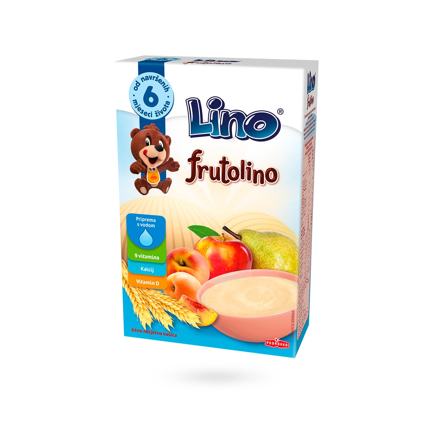 Lino Frutolino Babynahrung aus Früchten von Podravka in der 200g Schachtel